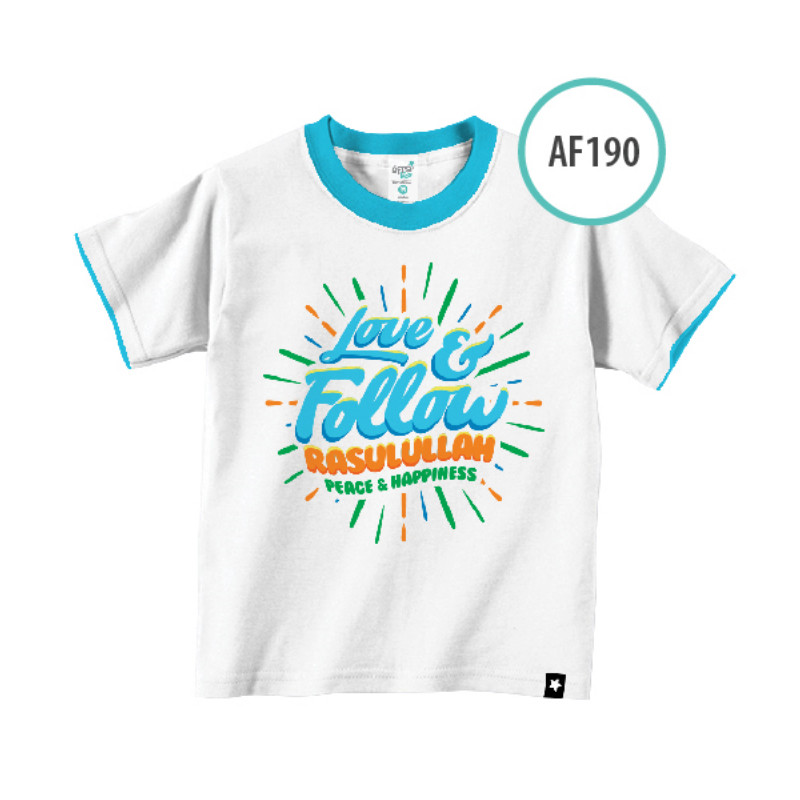 Kaos Anak Muslim - Afrakids AFRA - AF190 Love & Follow 