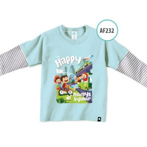 Kaos Anak Muslim Afrakids AFRA - AF232 Happy Always Syukur
