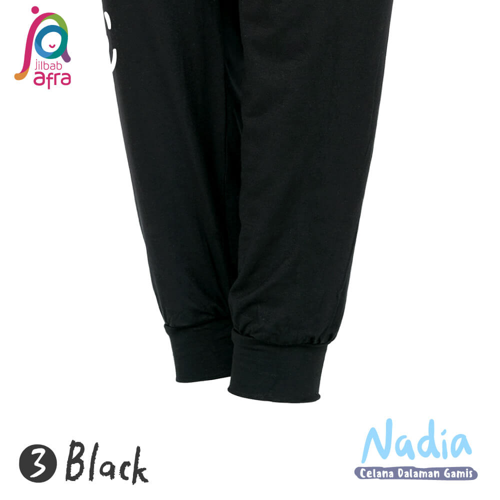 Jilbab Afra Celana Dalaman Gamis JAFR - Nadia 03 Black
