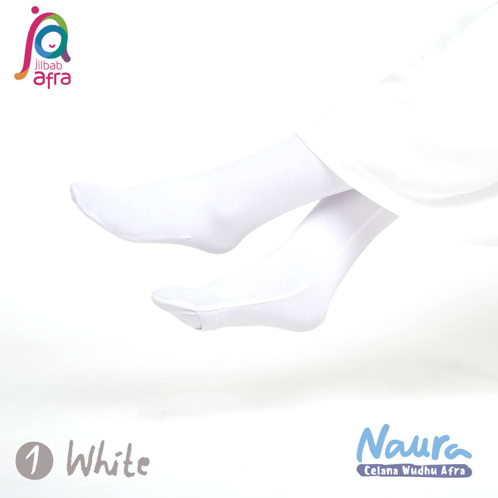 Jilbab Afra Celana Wudhu JAFR - Naura 01 White