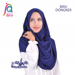Jilbab Afra Pashmina JAFR - Pasha 13 Biru Dongker