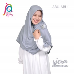 Jilbab Afra Segiempat JAFR - Siera 02 Abu-Abu