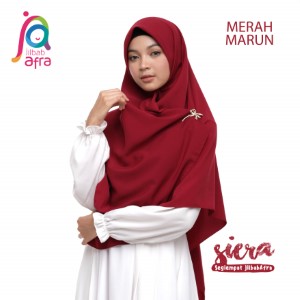 Jilbab Afra Segiempat JAFR - Siera 11 Merah Marun