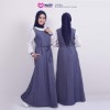 Gamis Dewasa Mutif MTIF - Dyna A Blue Indigo - White Flower