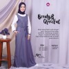 Gamis Dewasa Mutif MTIF - Dyna A Blue Indigo - White Flower
