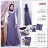 Gamis Dewasa Mutif MTIF - Dyna A Blue Indigo - White Flower