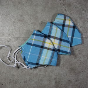 Masker Kain Mutif MTIF - Masker Kotak Biru Laut