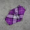 Masker Kain Mutif MTIF - Masker Kotak Ungu Tali Putih
