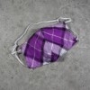 Masker Kain Mutif MTIF - Masker Kotak Ungu Tali Putih