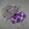 Masker Kain Mutif MTIF - Masker Kotak Ungu Tali Putih