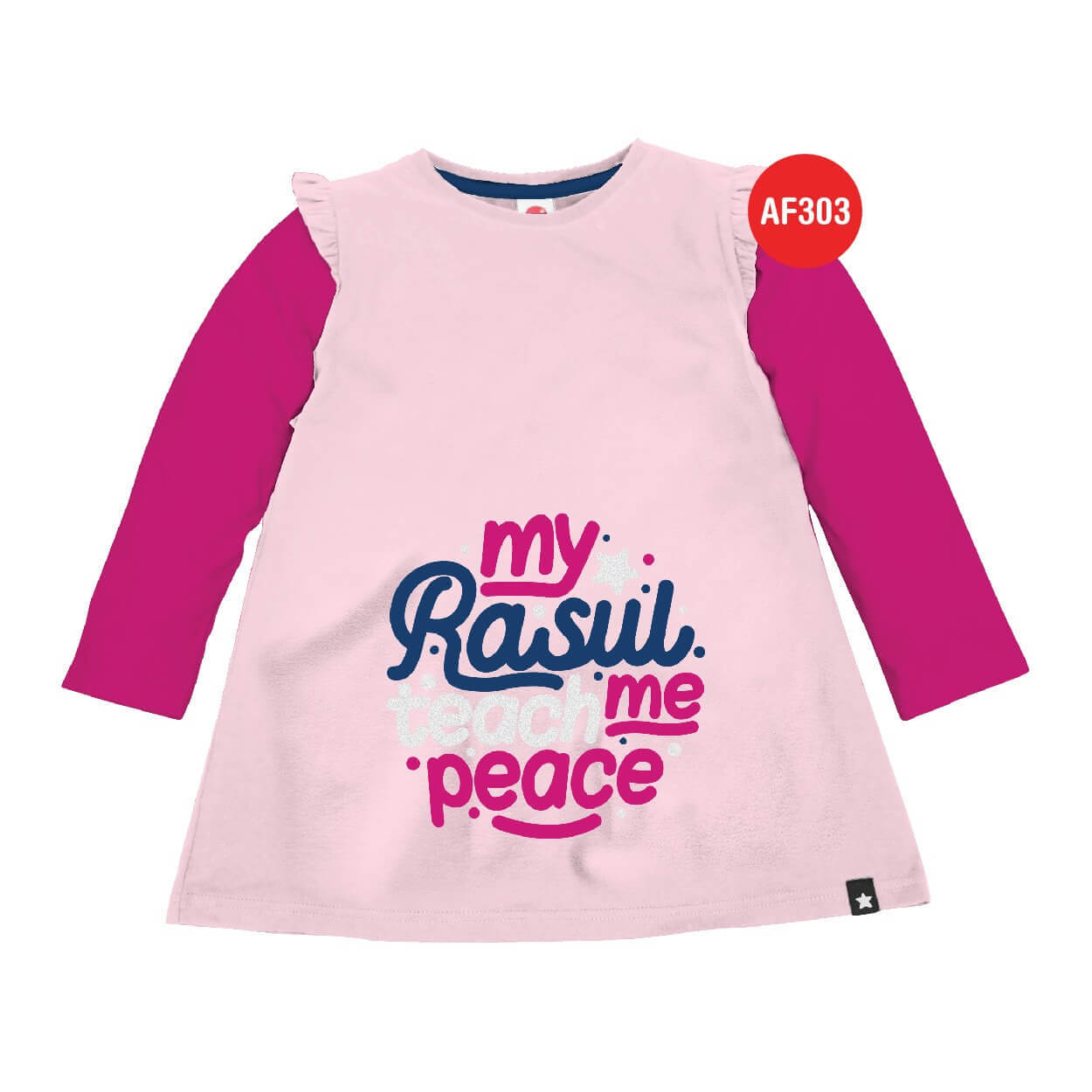 Kaos Tunik Anak Muslim Afrakids AFRA - AF303 My Rasul Teach Me Peace